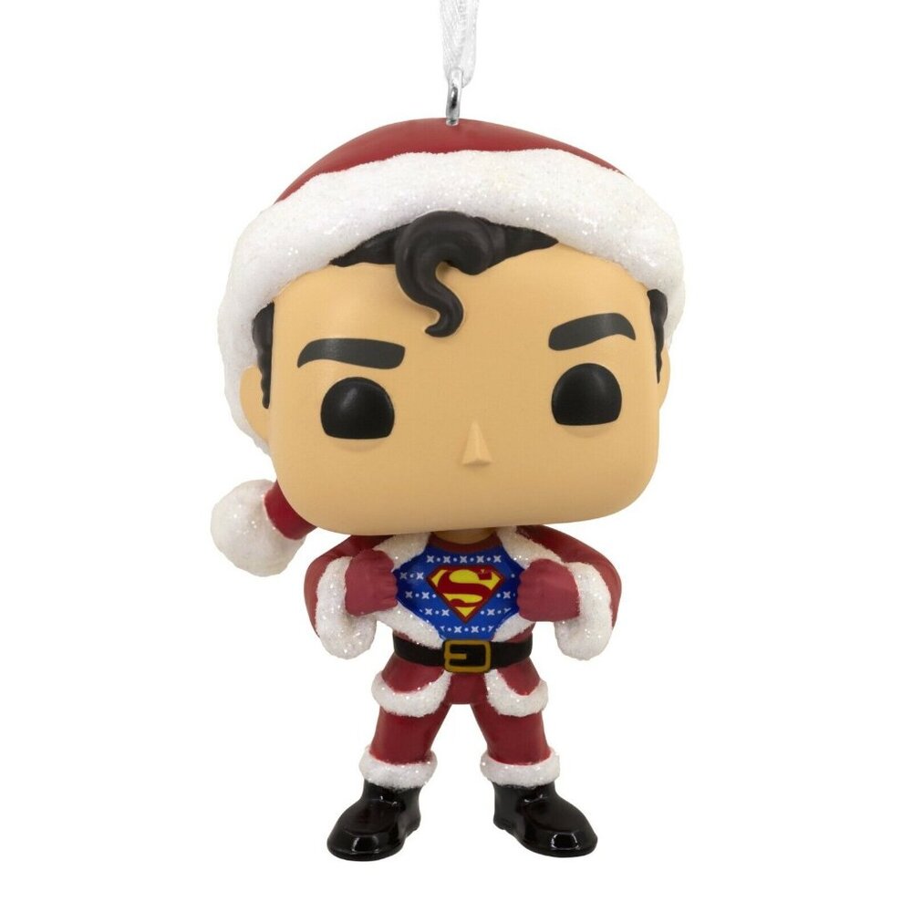 Hallmark Funko Pop Superman in Santa Suit Christmas Tree Ornament